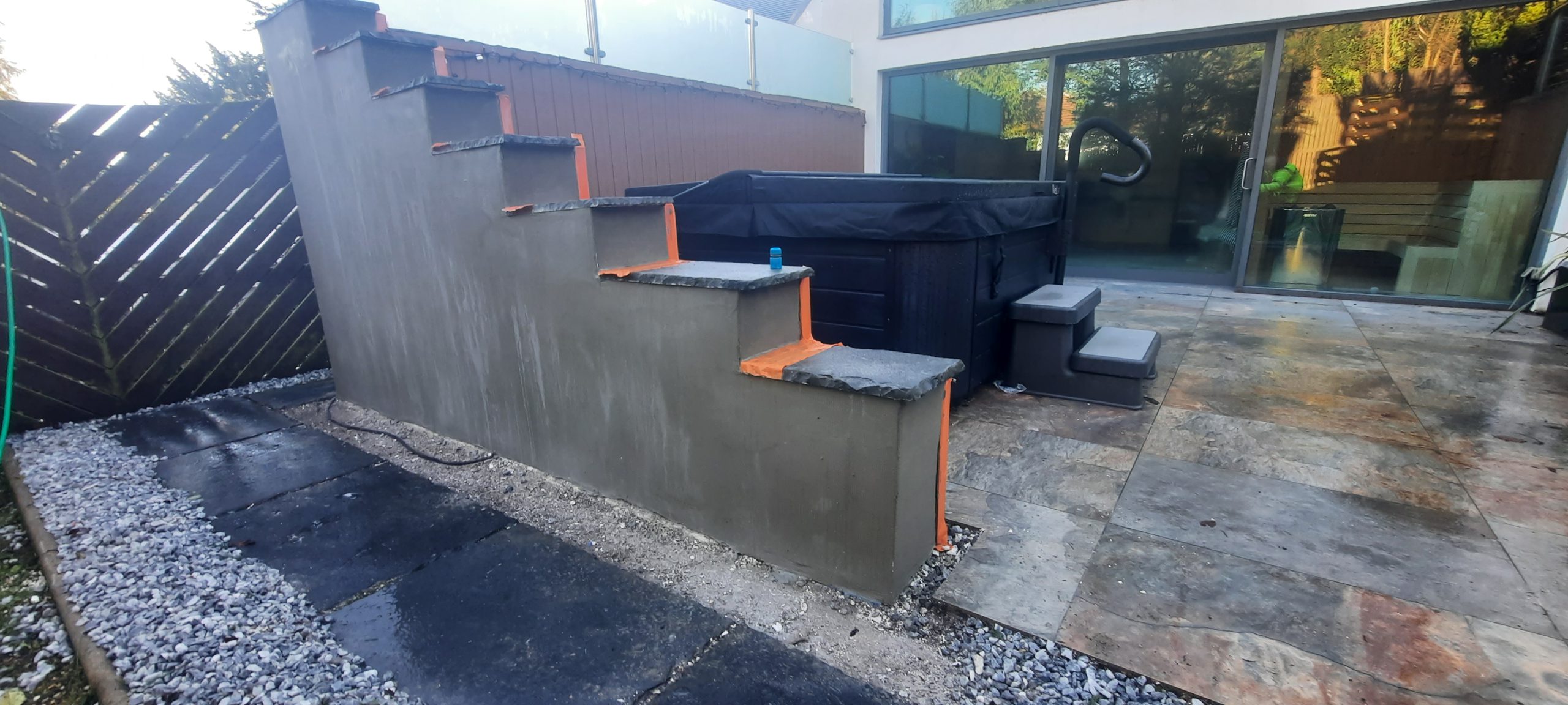 solid wall insulation Edinburgh with grey step design