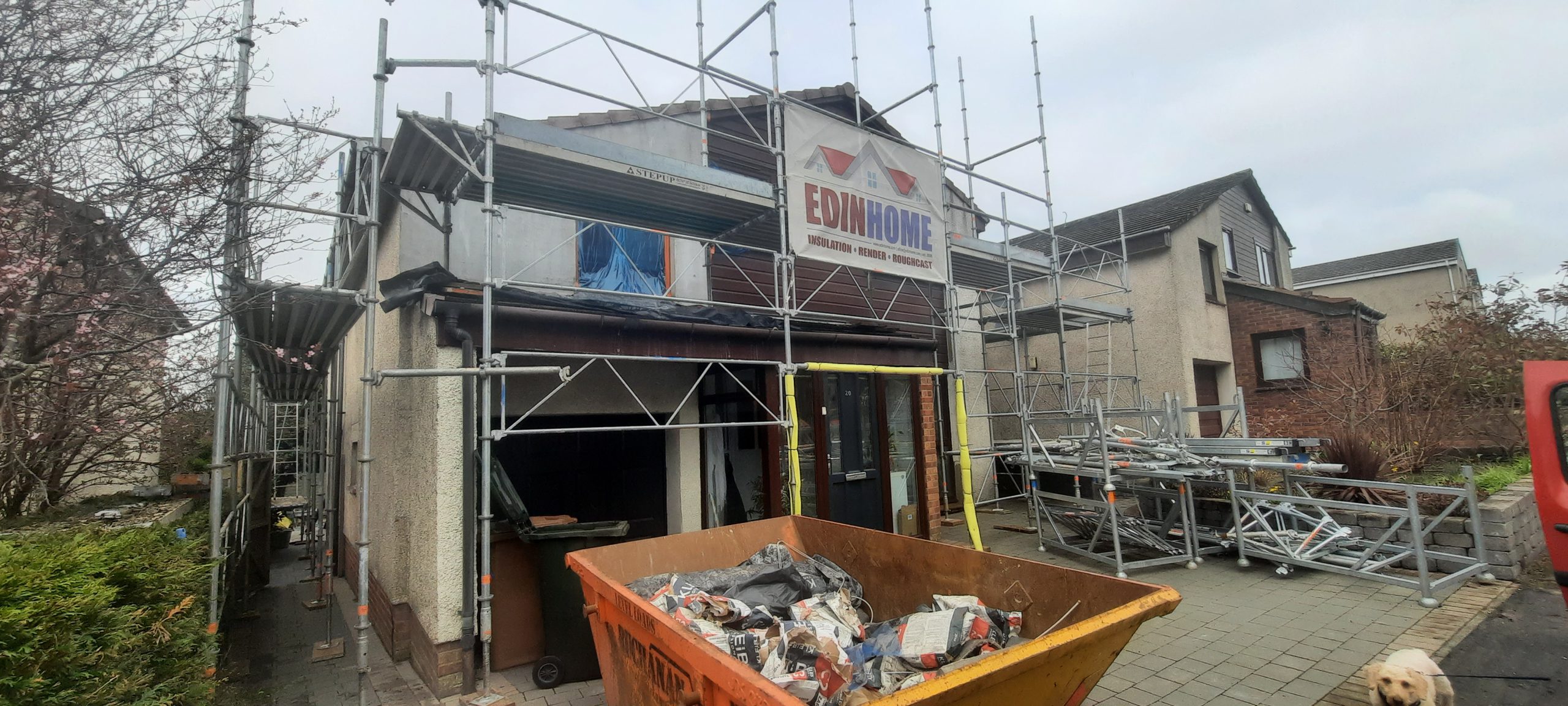 Rendering Edinburgh site with construction debris