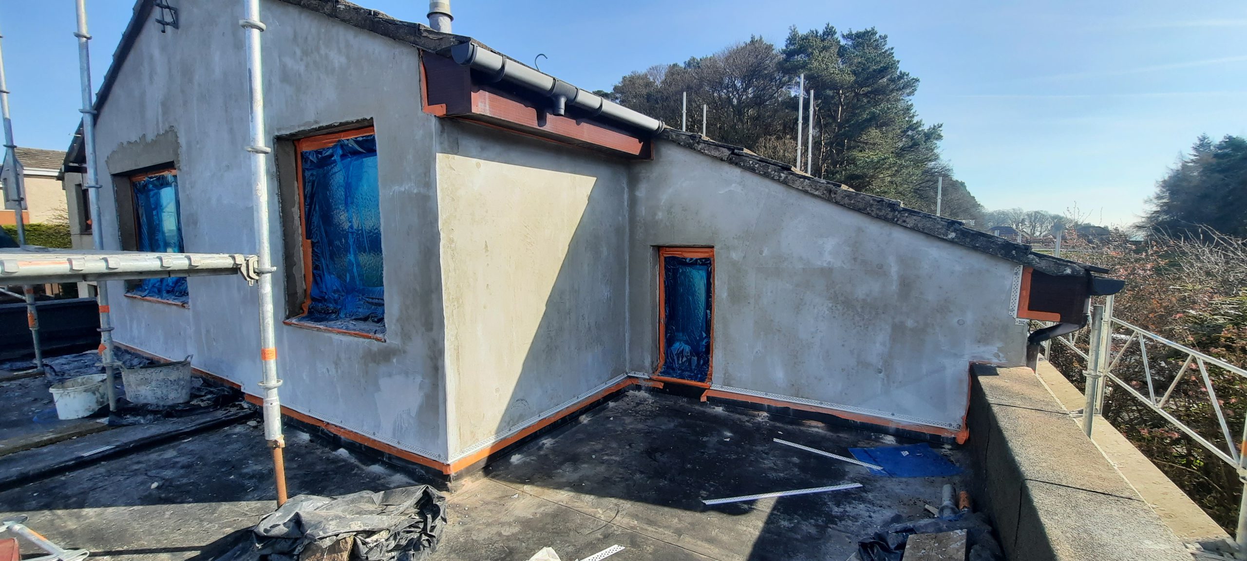 solid wall insulation Edinburgh on pitched roof section