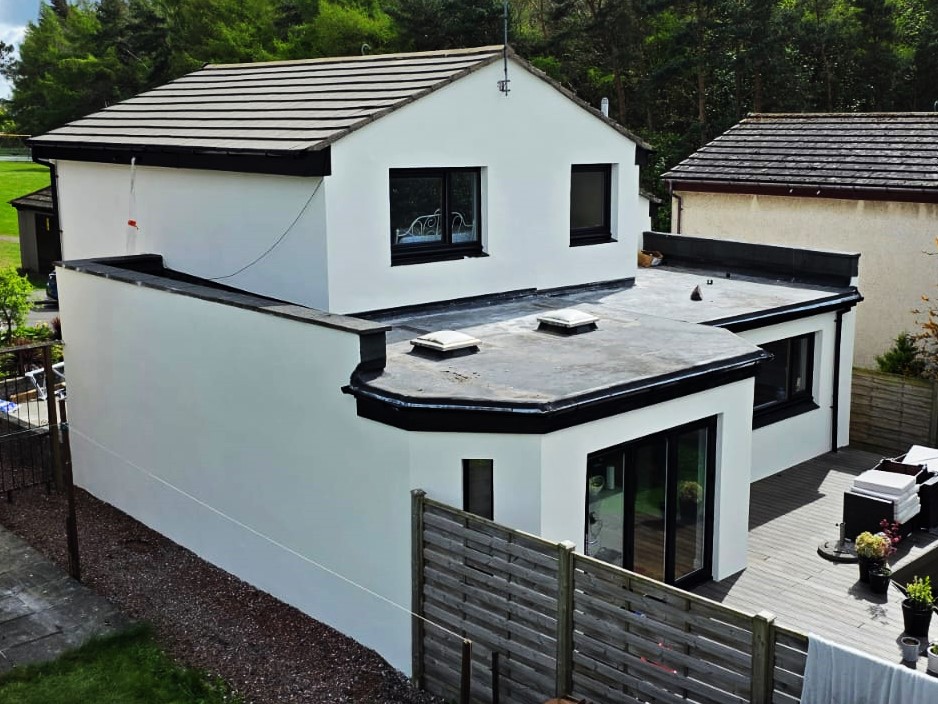 solid wall insulation Edinburgh on white two-storey