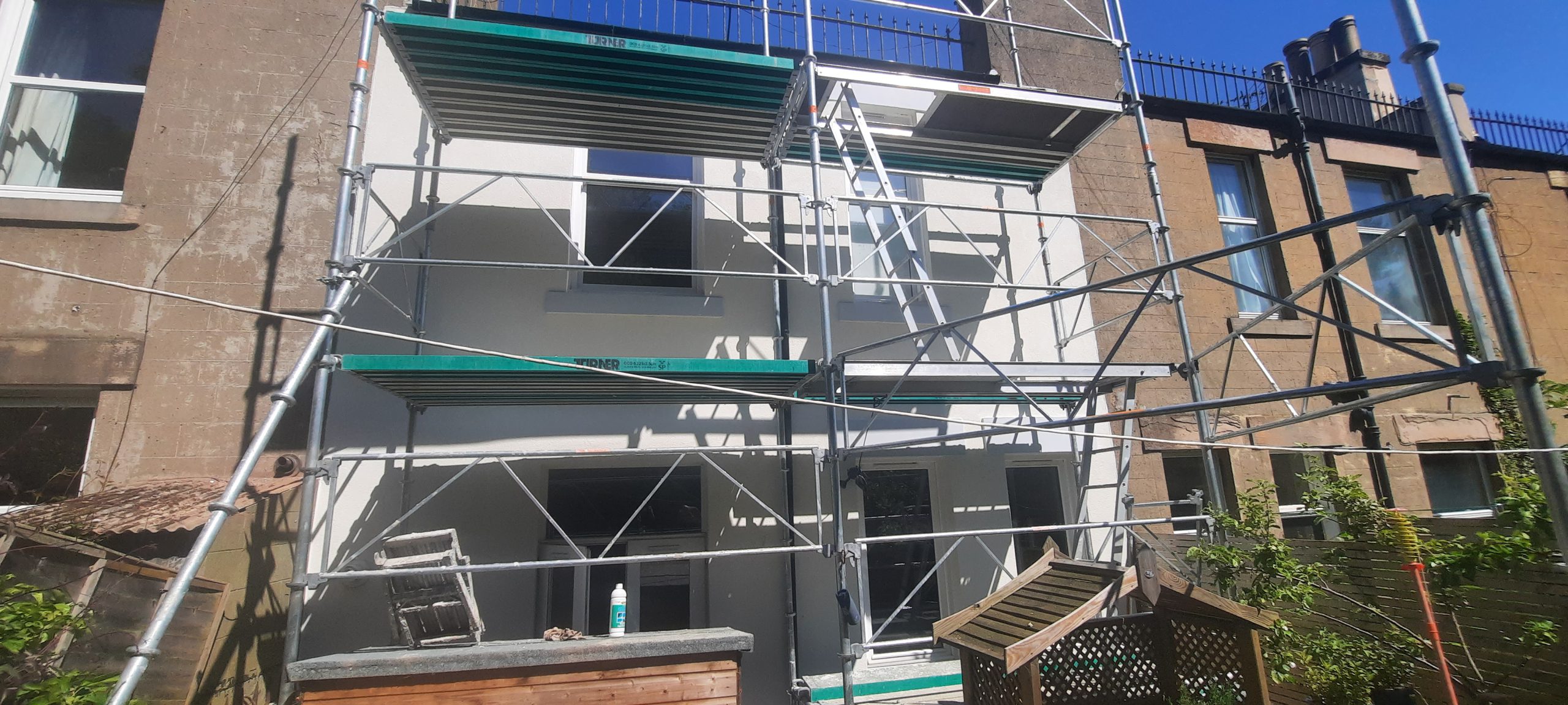 solid wall insulation Edinburgh project in progress