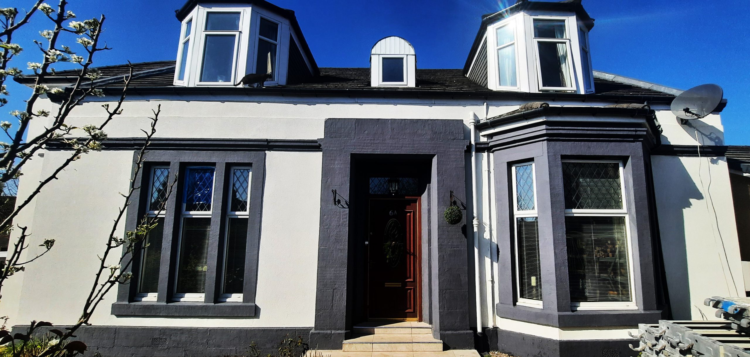 house rendering Edinburgh in grey and white