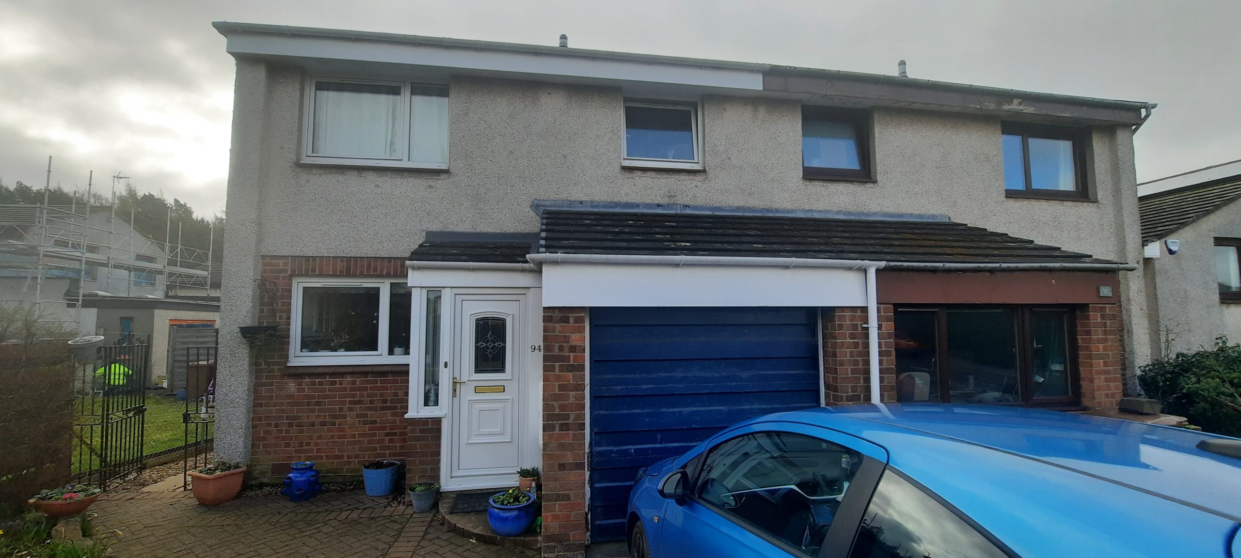 roughcast repair for front house exterior