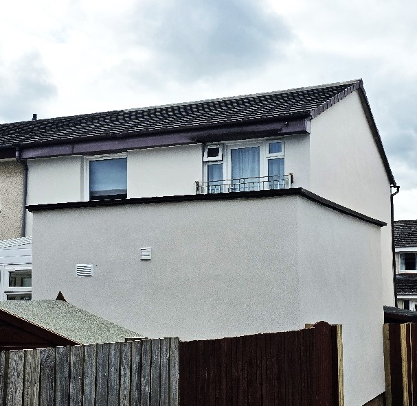 solid wall insulation Edinburgh completed on rear facade