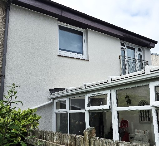 external wall insulation Edinburgh applied to rear extension