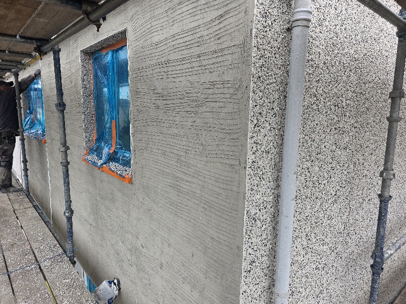 detailed window edge work as part of Insulation Edinburgh project